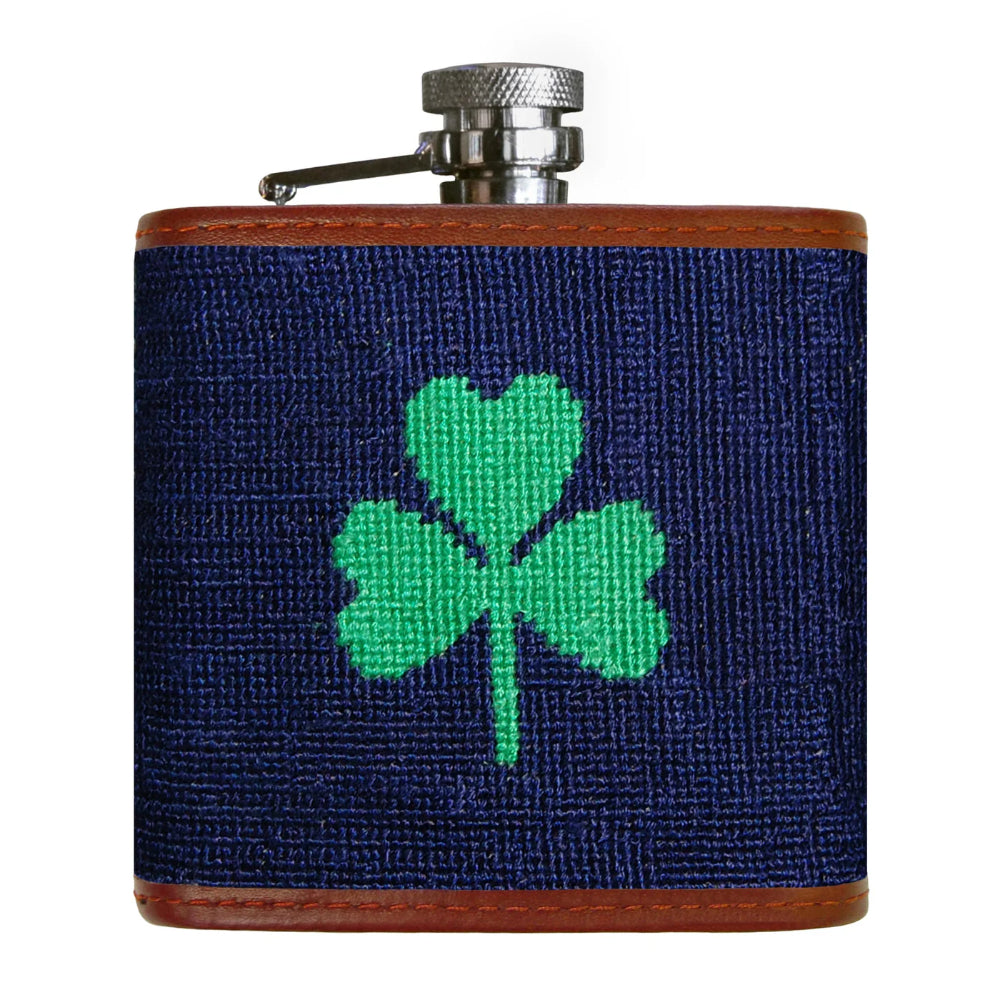 Smathers and Branson Shamrock Flask (Dark Navy)