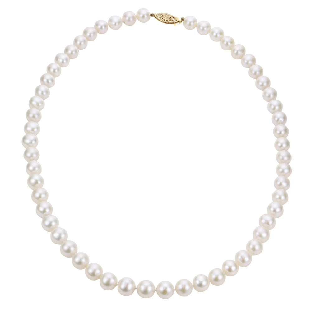14k Yellow Gold Freshwater Pearl Necklace