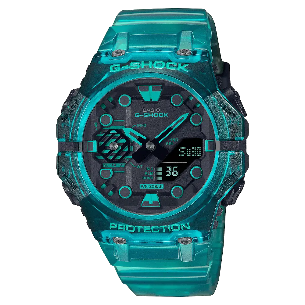 G Shock Analog Digital GA B001 Series Turquoise Blue GAB001G 2A