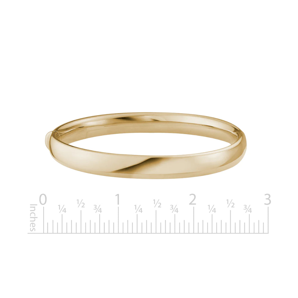 14k Wide Polished Hinged Bangle
