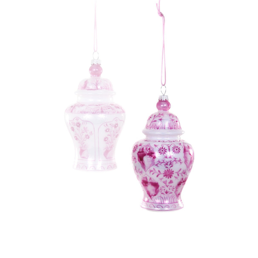 Cody Foster & Co Pink Ginger Jar Ornament