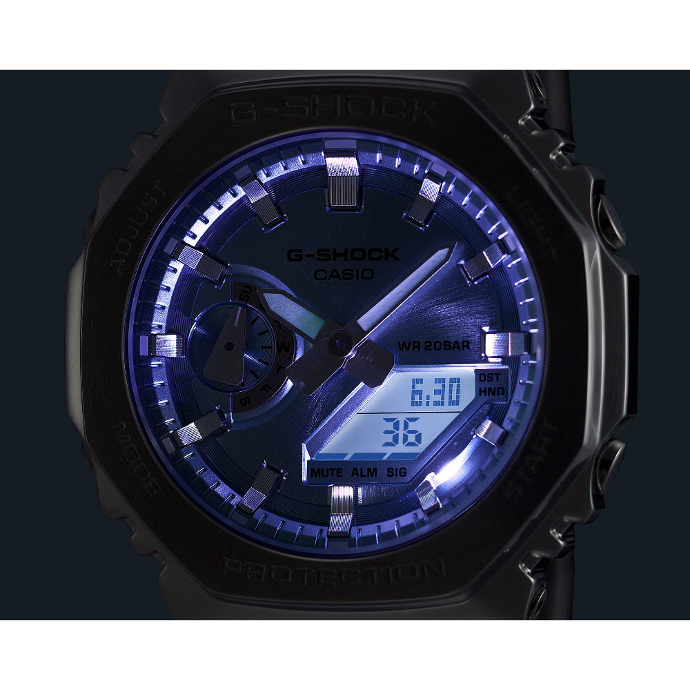 G-Shock G-Steel 2100 Series Silver Tone Watch with Slate Gray Dial