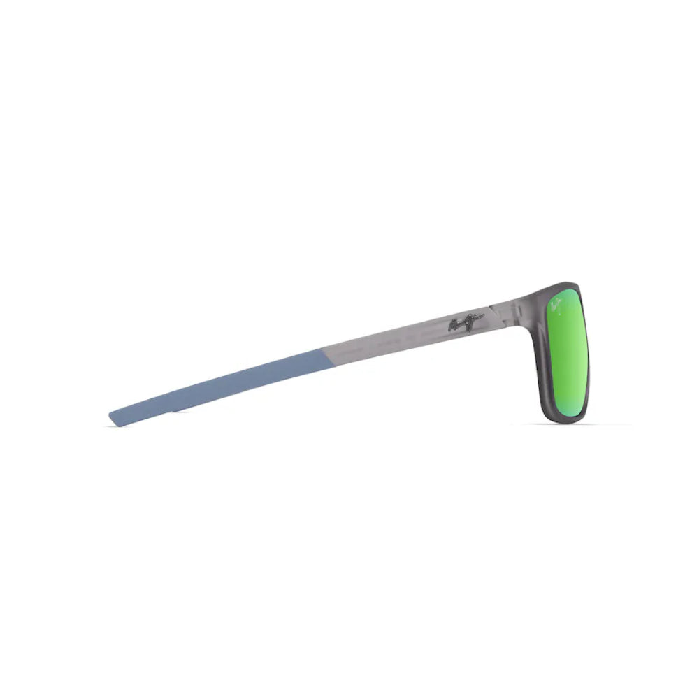 Maui Jim LEHOPULU Polarized Rectangular Sunglasses - Matte Transparent Grey