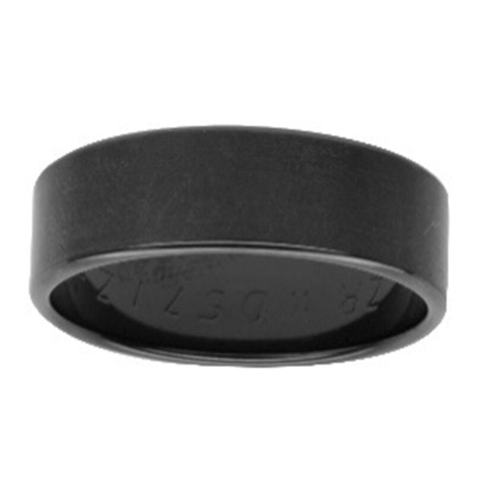 A. Jaffe Men's 7mm Black Zirconium Wedding Band