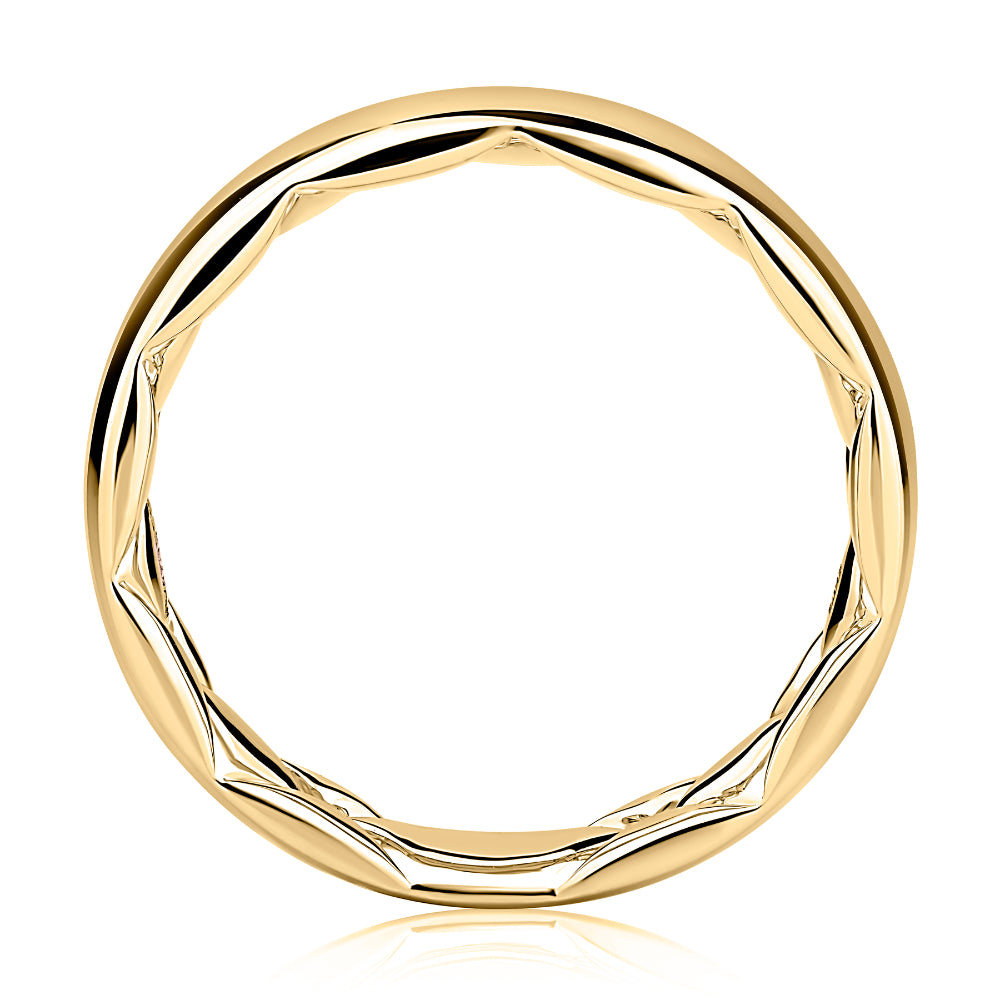 A Jaffe 14k Gold 5mm Classic Quilted Wedding Band