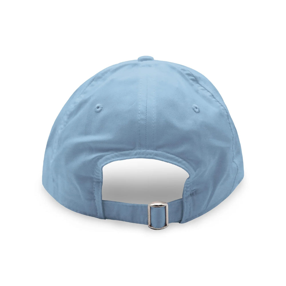 Blue baseball cap on a white background