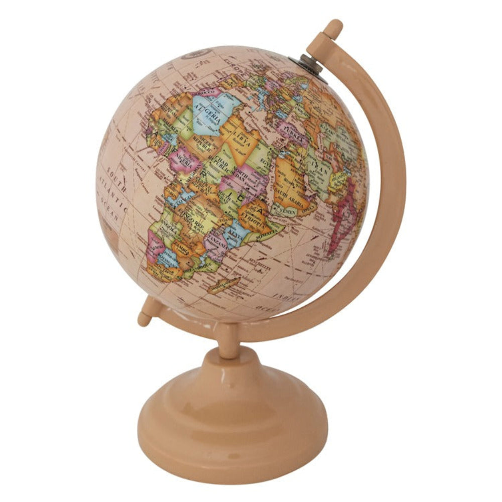 Hazel Mazel Enameled Plastic Globe on Metal Stand