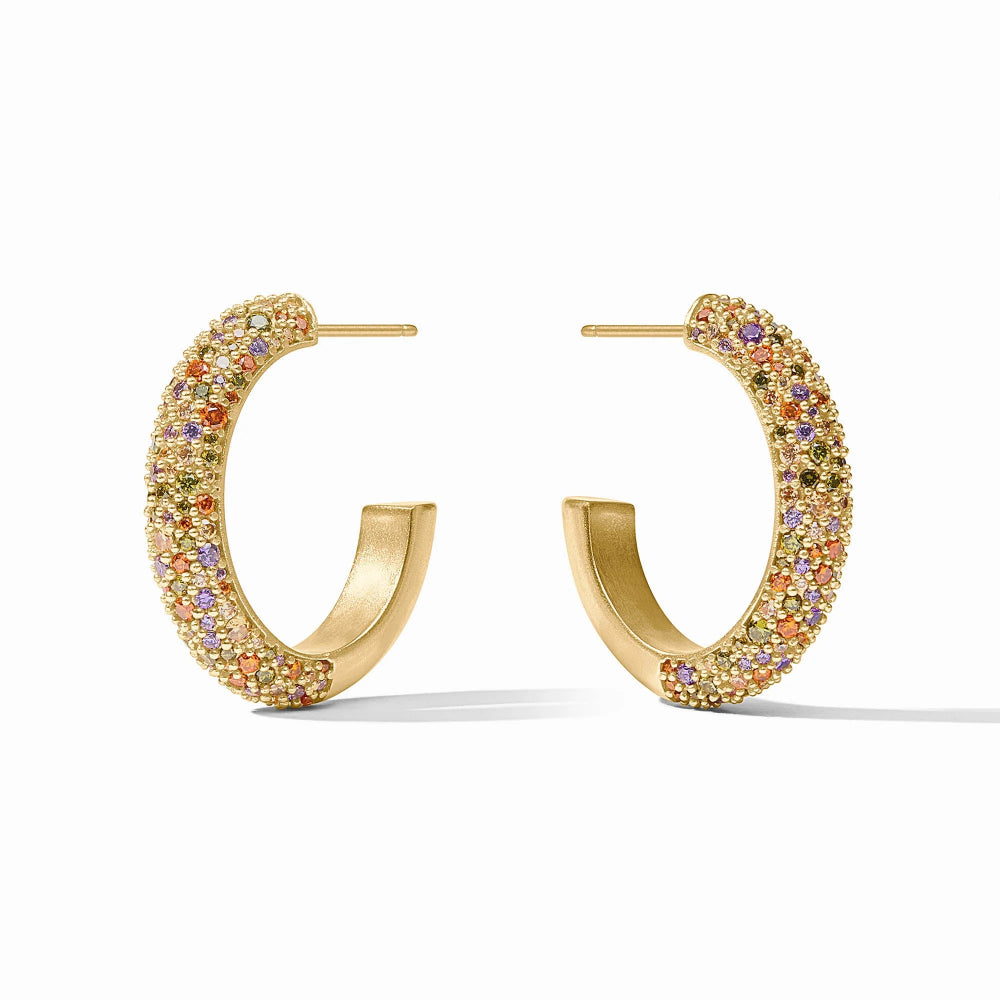 Julie Vos Stardust Hoop - Multi Stone