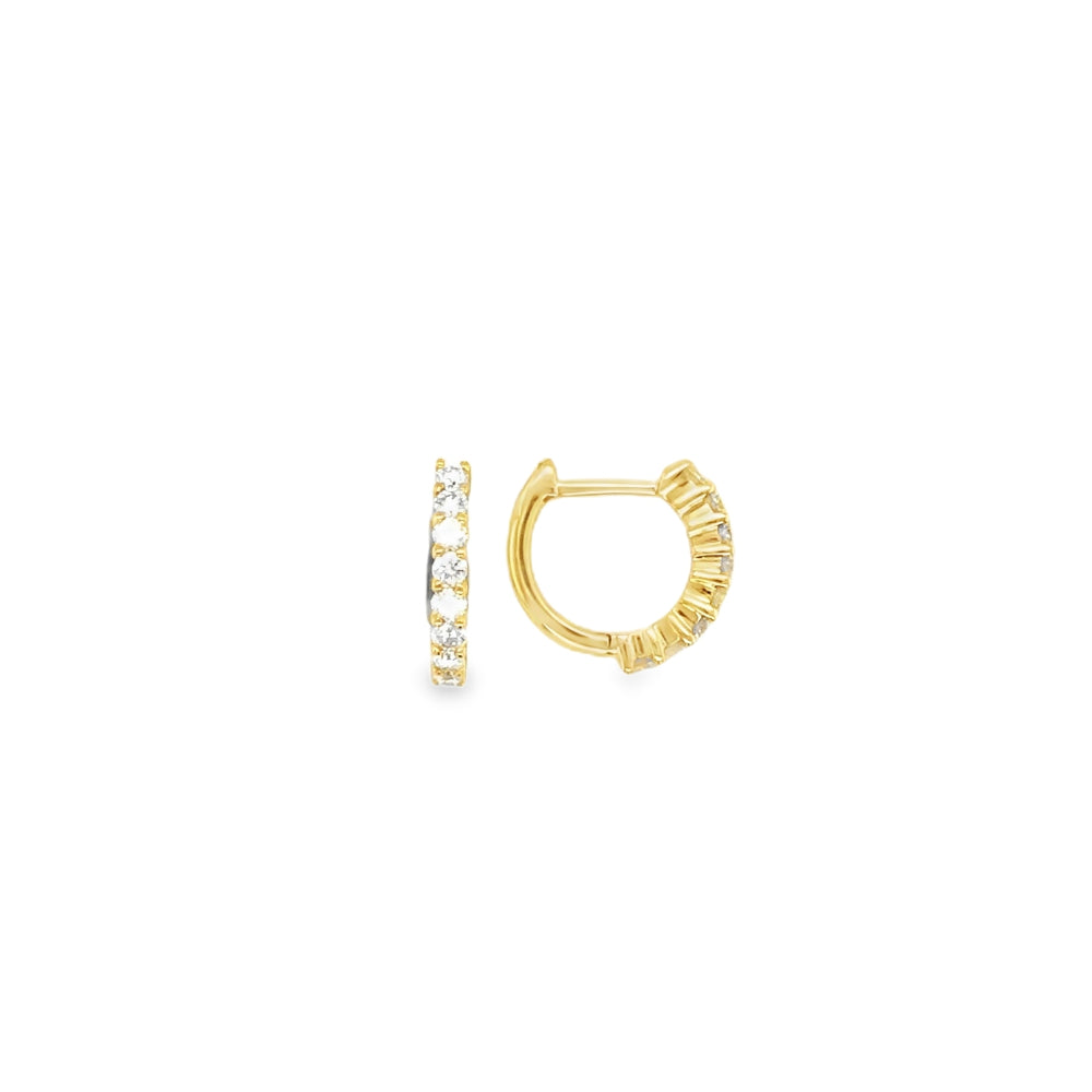 Lisa Nik 18k Gold Mini Diamond Hoop Earrings