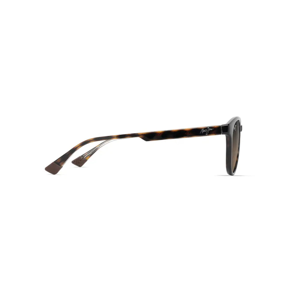 Maui Jim HIEHIE Polarized Classic Sunglasses - Shiny Dark Havana with Trans Yellow