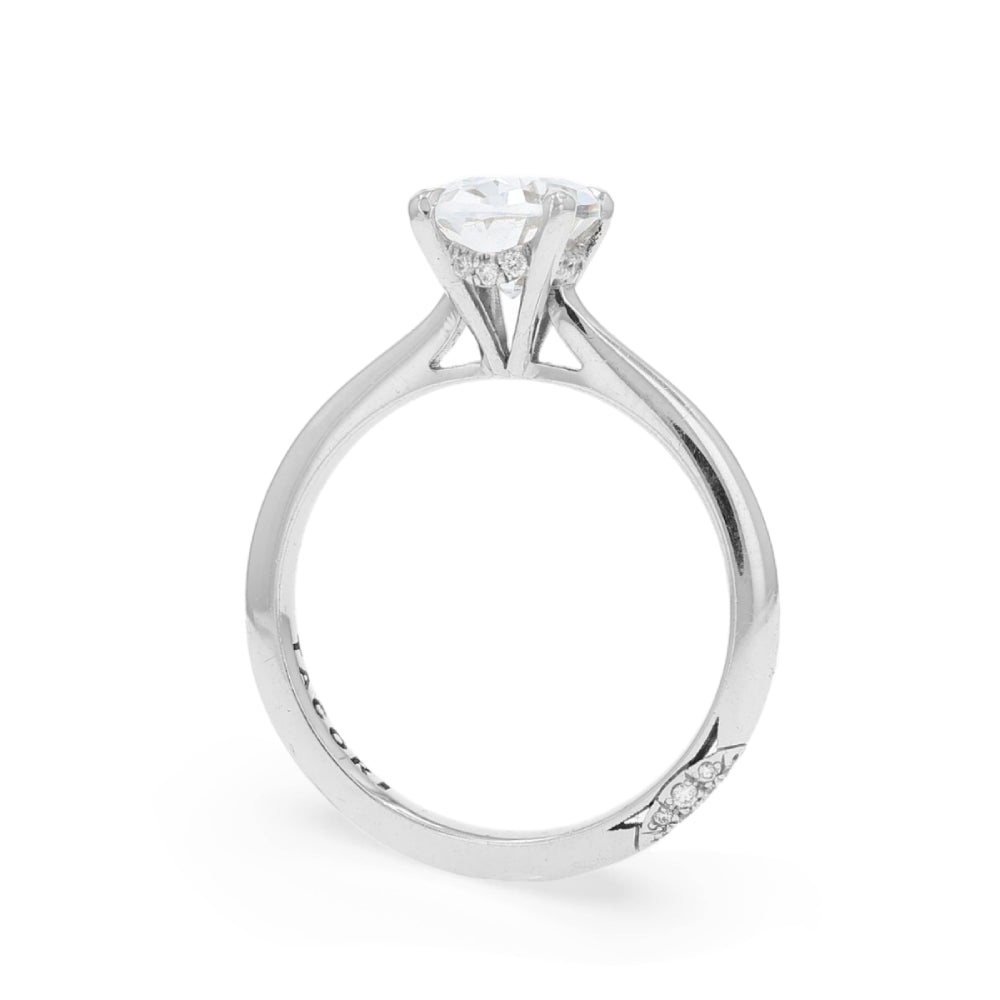 Tacori 18k Gold Founder's Collection Oval Diamond Solitaire Engagement Ring