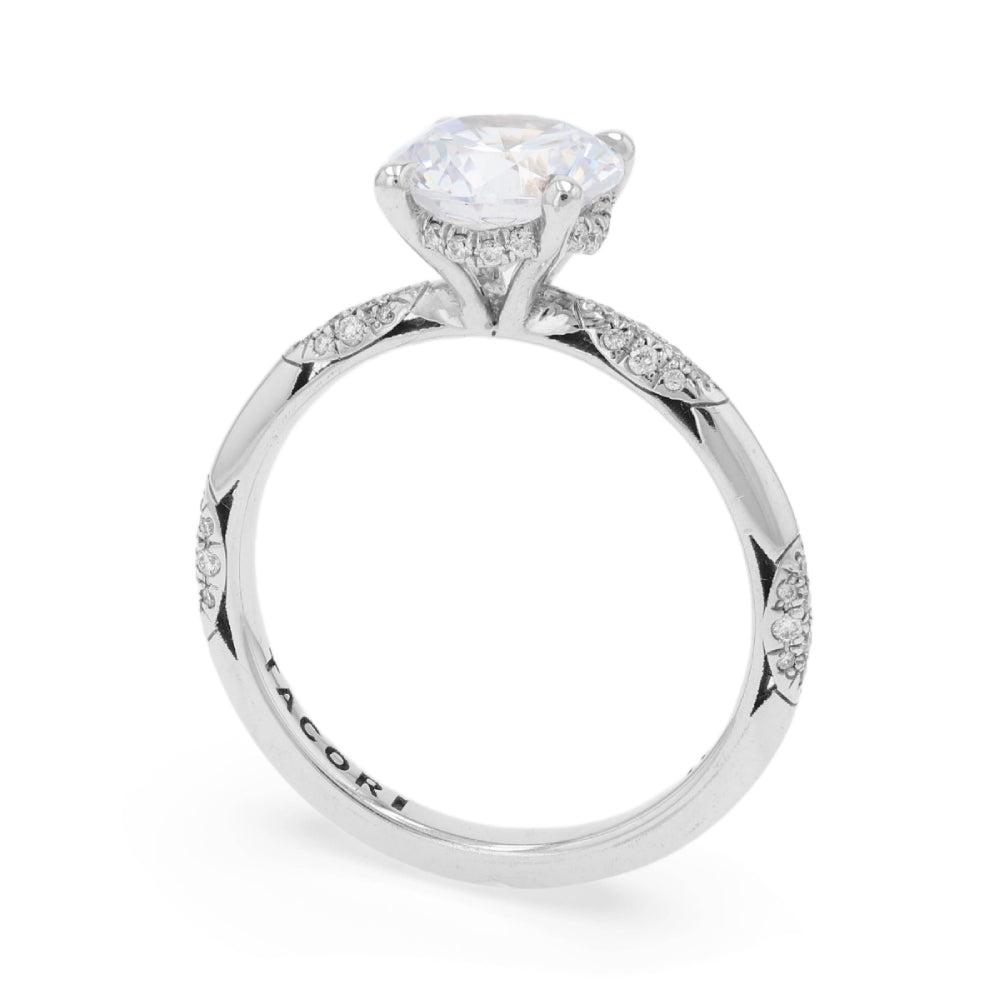 Tacori 18k Gold Founder's Collection Round Diamond Engagement Ring