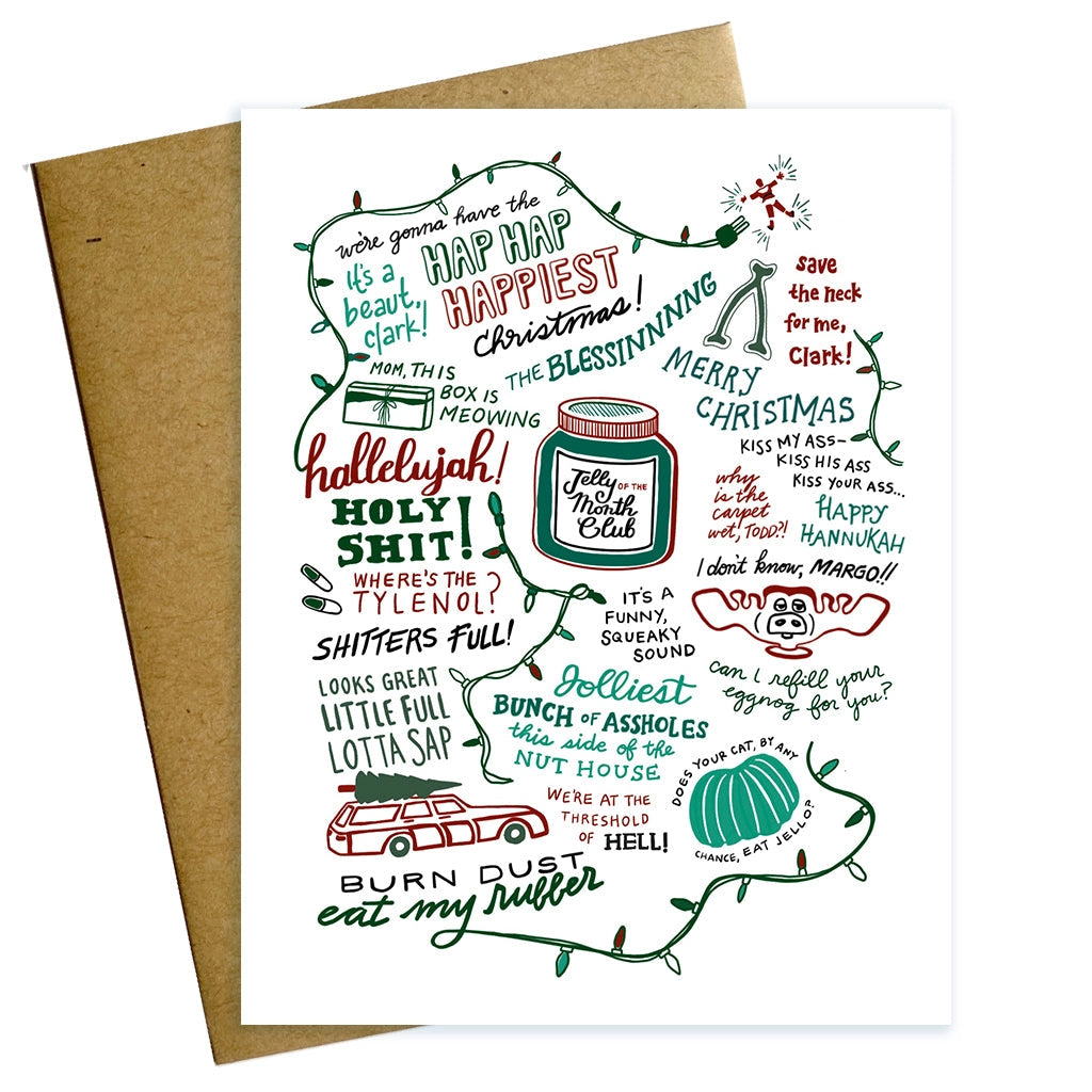 Christmas Vacation Mashup Blank Holiday Card