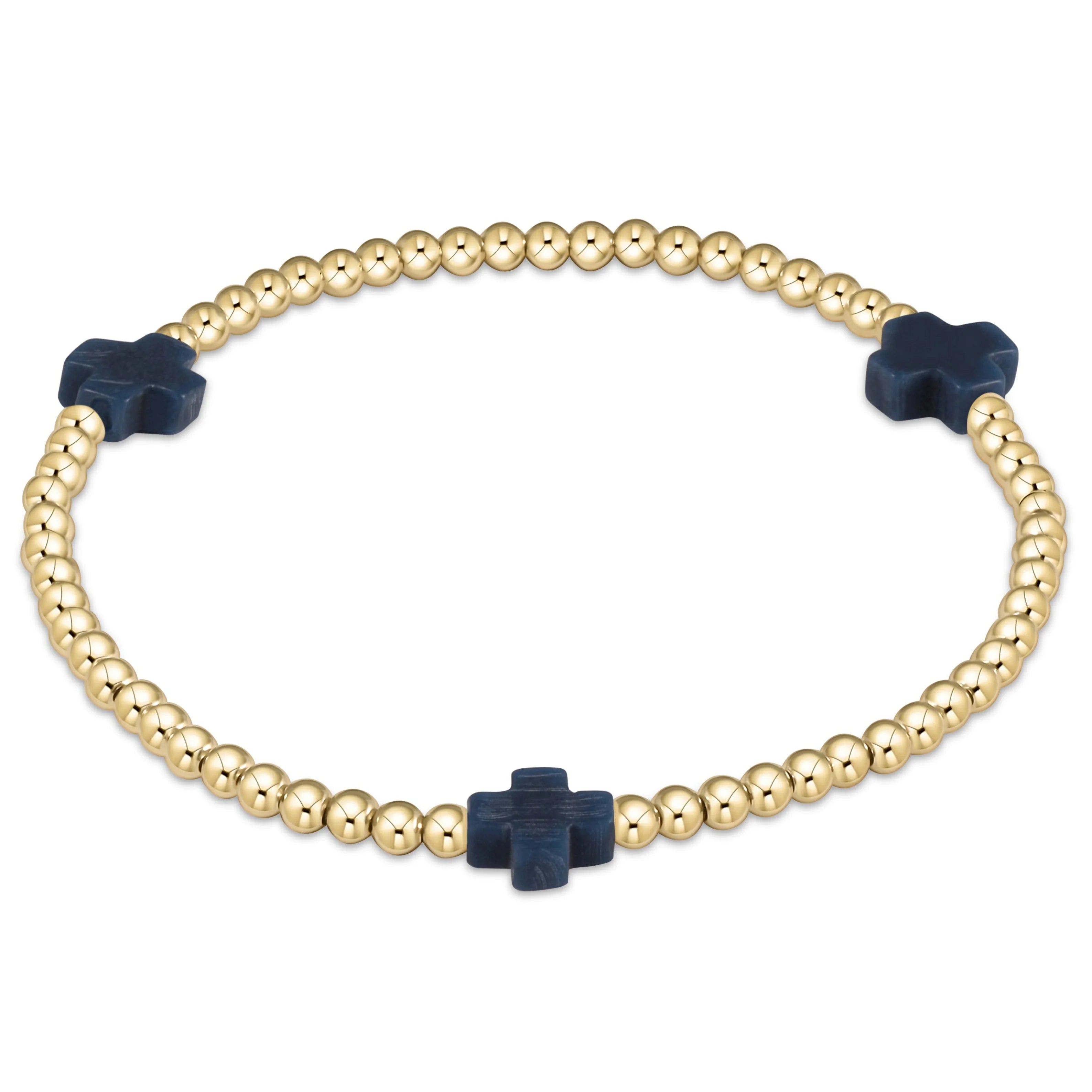 enewton extends Signature Cross Gold Pattern 3mm Bead