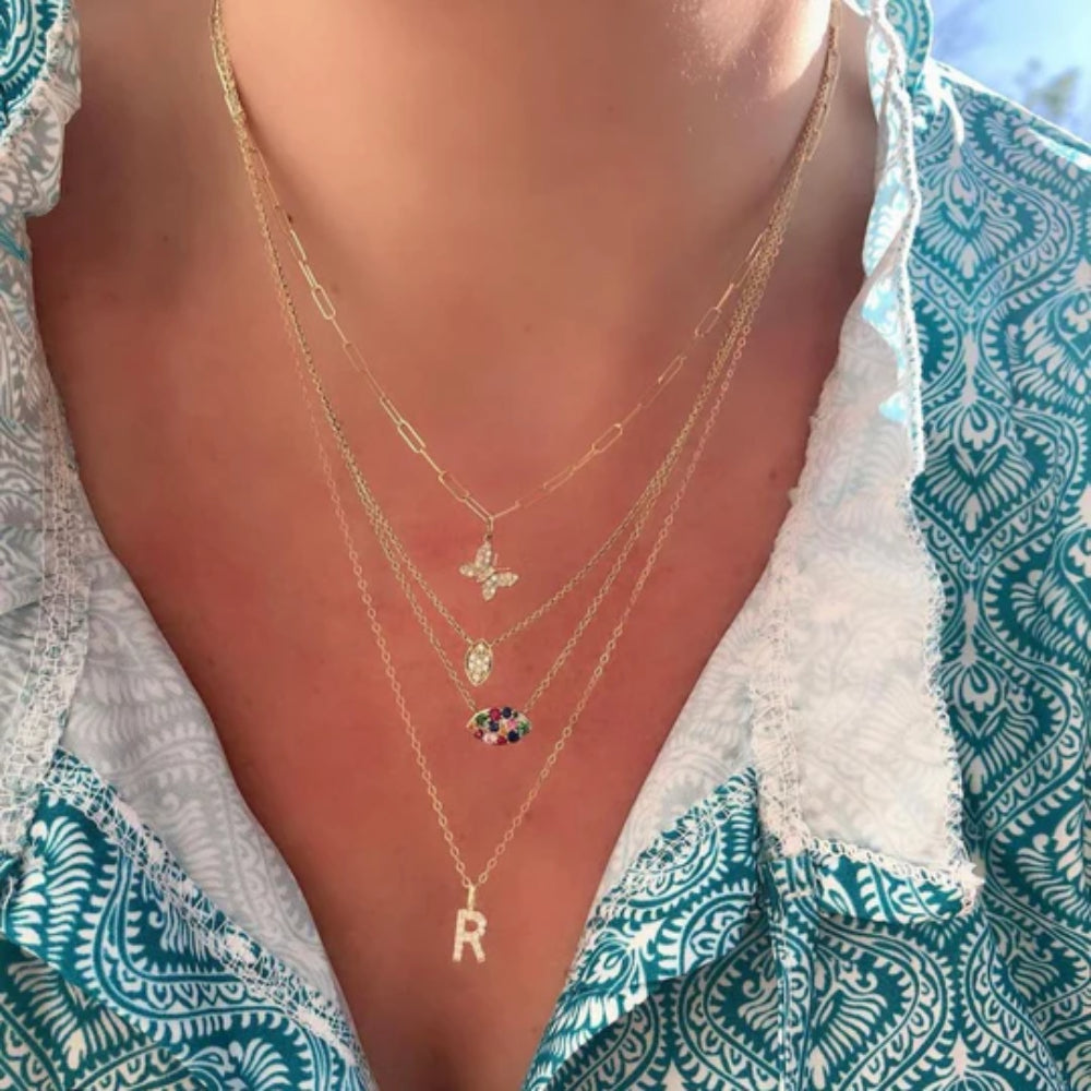 Rachel Reid 14k Mini Diamond Butterfly Charm