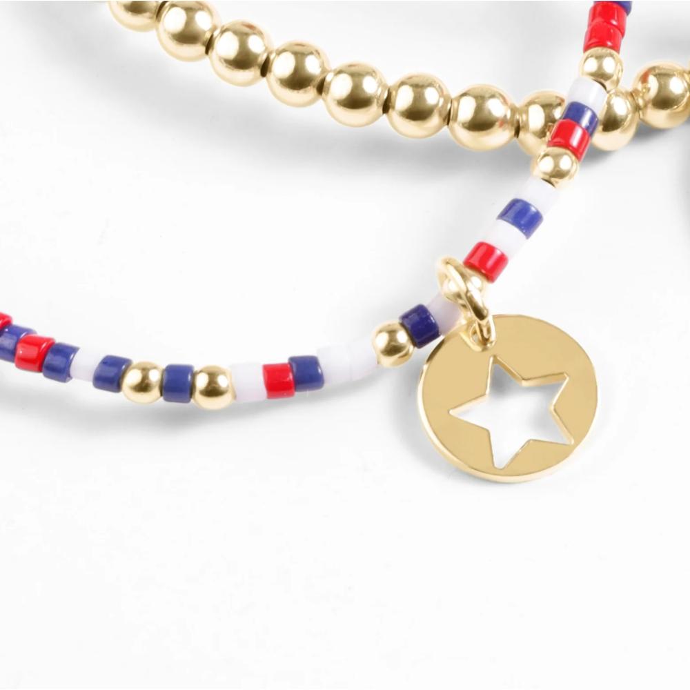 enewton 7.25" Extends Hope Unwritten Bracelet - Firecracker - Star Small Gold Disc