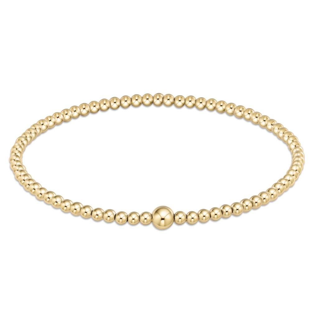 enewton Classic Gold 3mm Bead Bangle - Measures 7.5"