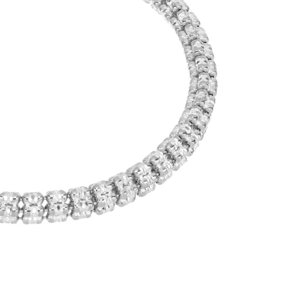 Desmos Sterling Silver "Infinity Round" Bracelet, 7.5"
