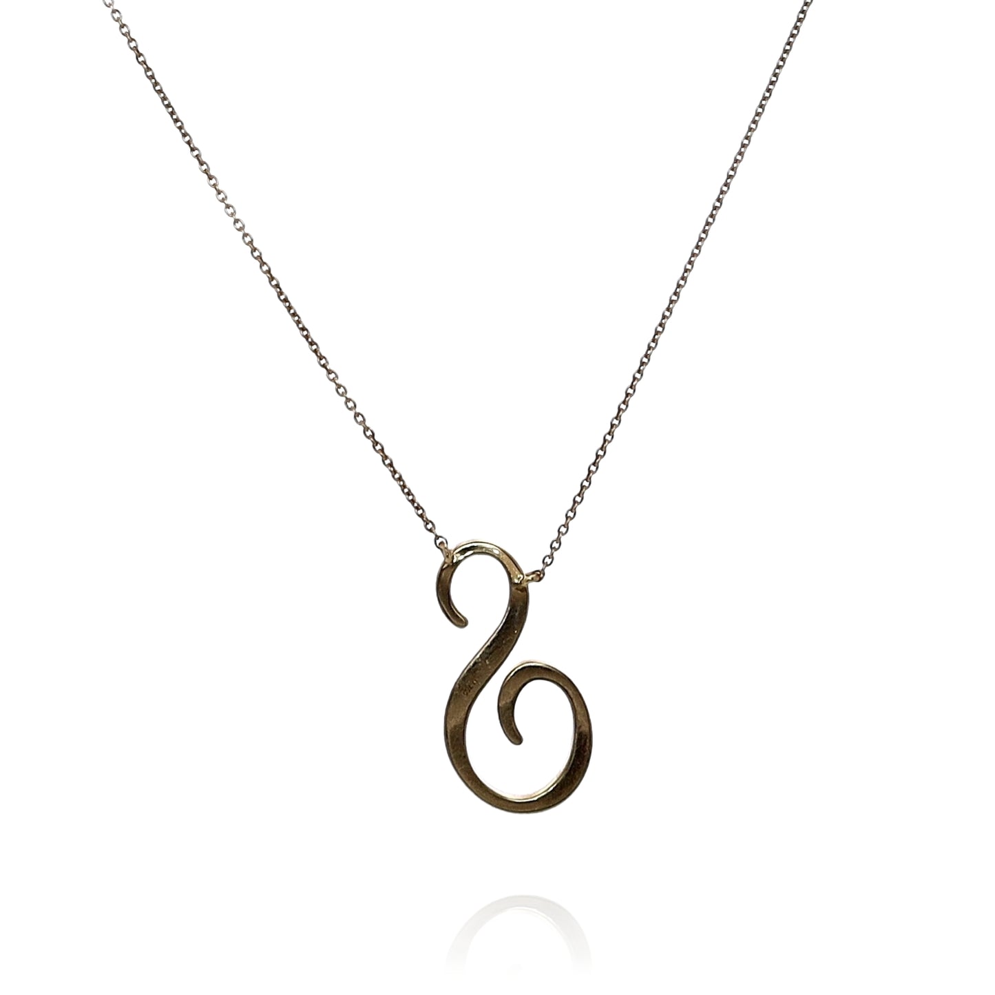 Lisa Nik 18k Yellow Gold 17" Initial 'S' Diamond Pendant Necklace