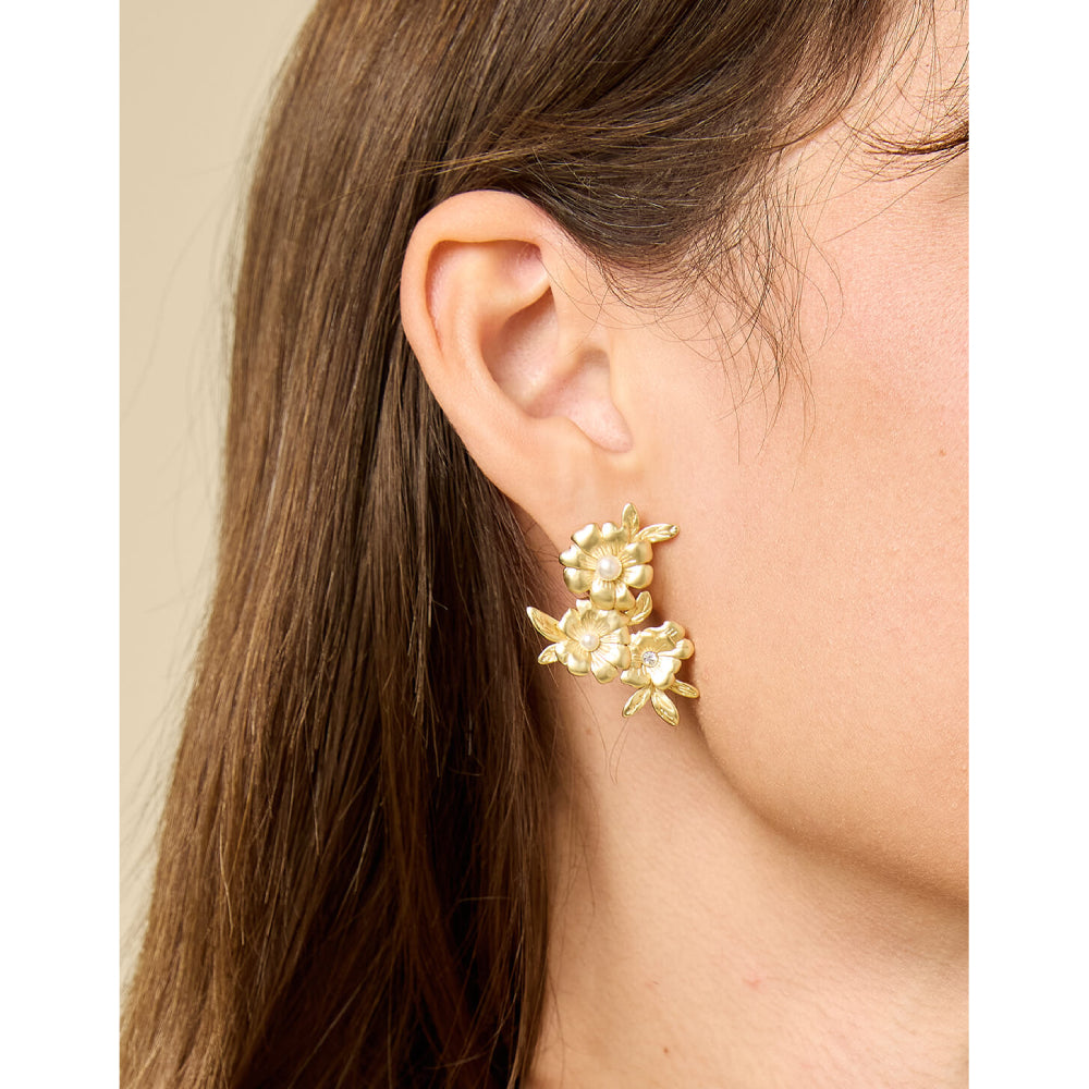 Spartina Posy Party Earrings - Crystal