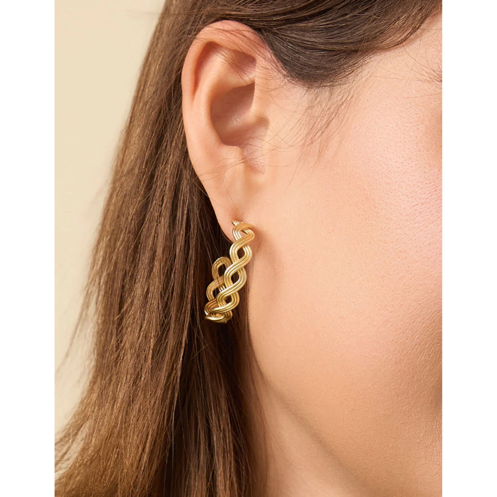 Spartina Gold Wilson Creek Hoop Earrings
