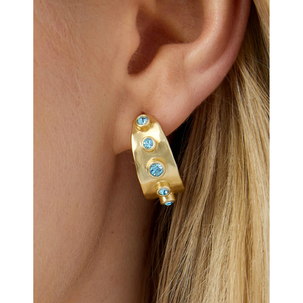 Spartina Estate Petite Hoop Earrings - Blue