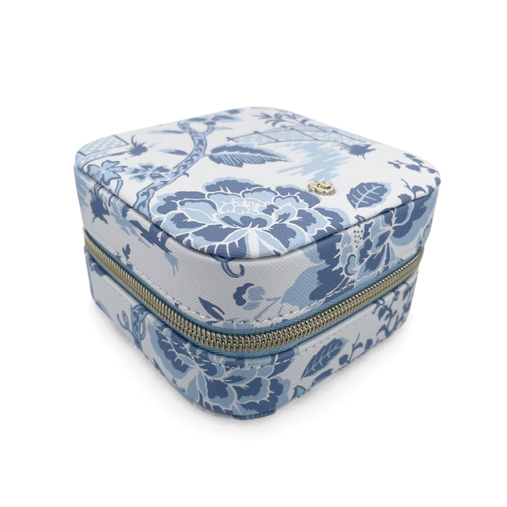Spartina Jewelry Mirror Travel Case - Garden Toile