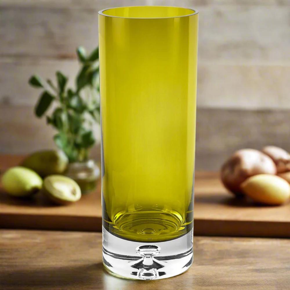 Badash Olive Green Cylinder 10"Vase