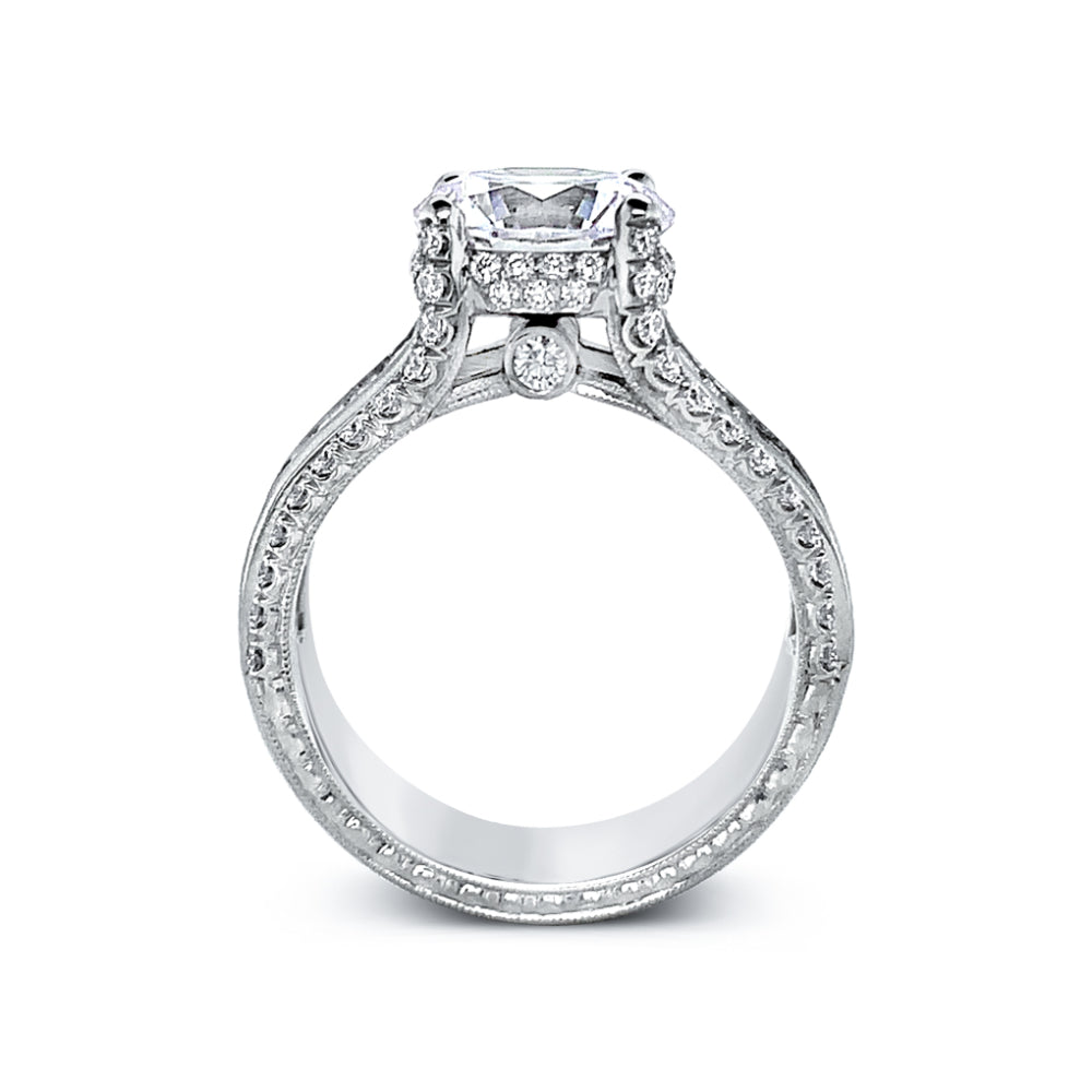 Jack Kelége Platinum Baguette Diamond Accent Engagement Ring