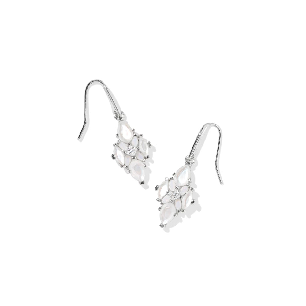 Kendra Scott Silver Abbie Crystal Drop Earrings