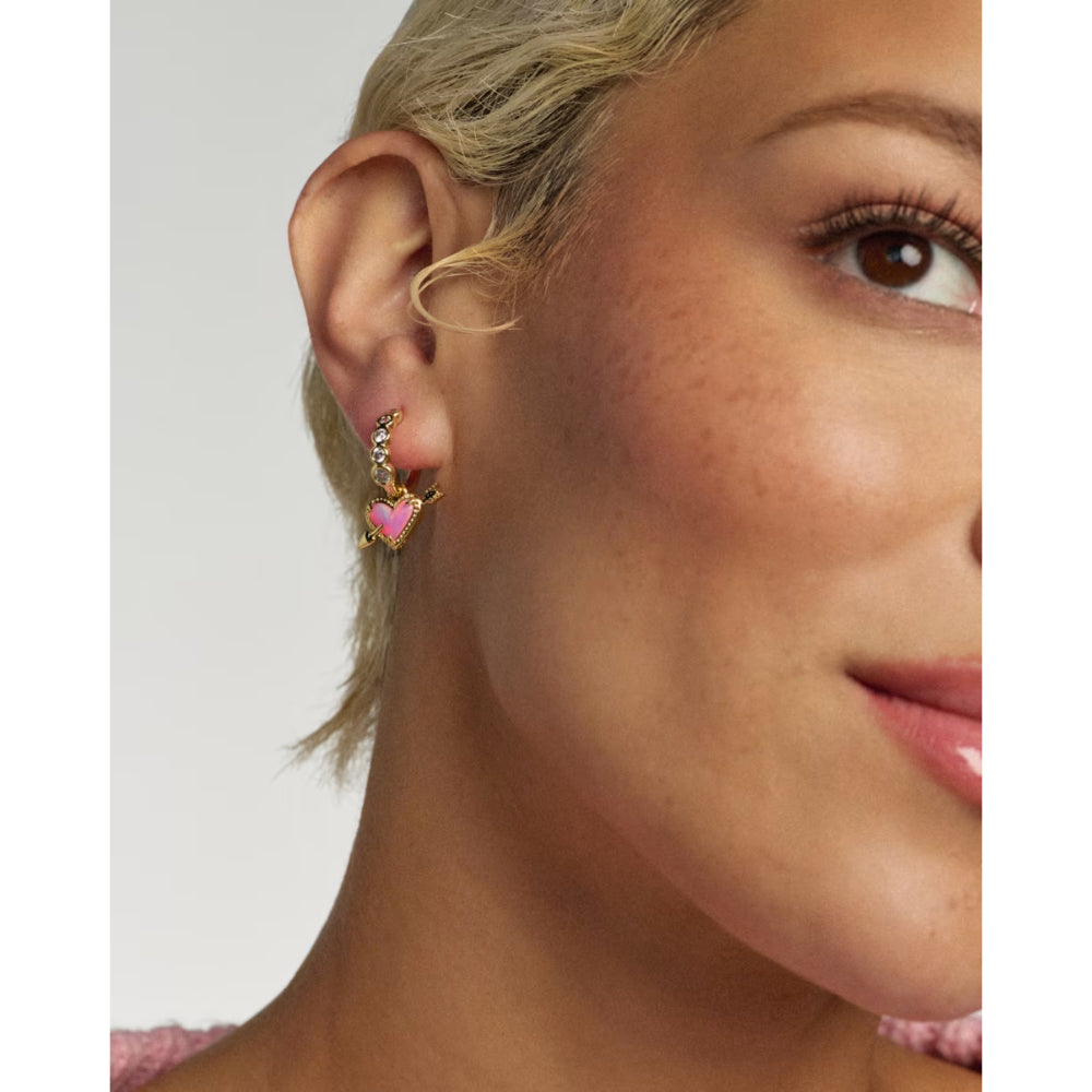 Kendra Scott Ari Heart Arrow Convertible Huggie Earrings
