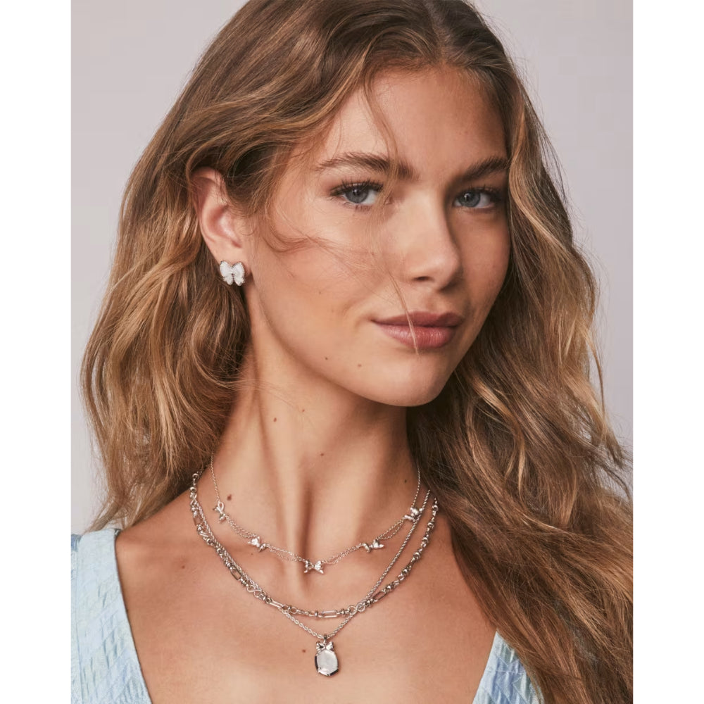 Kendra Scott Silver Daphne Bow Multi Strand Necklace