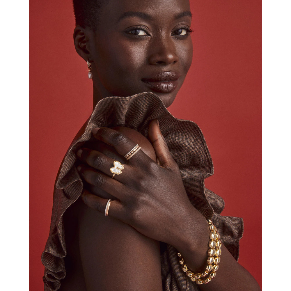 Kendra Scott Gold Haley Bow Band Ring