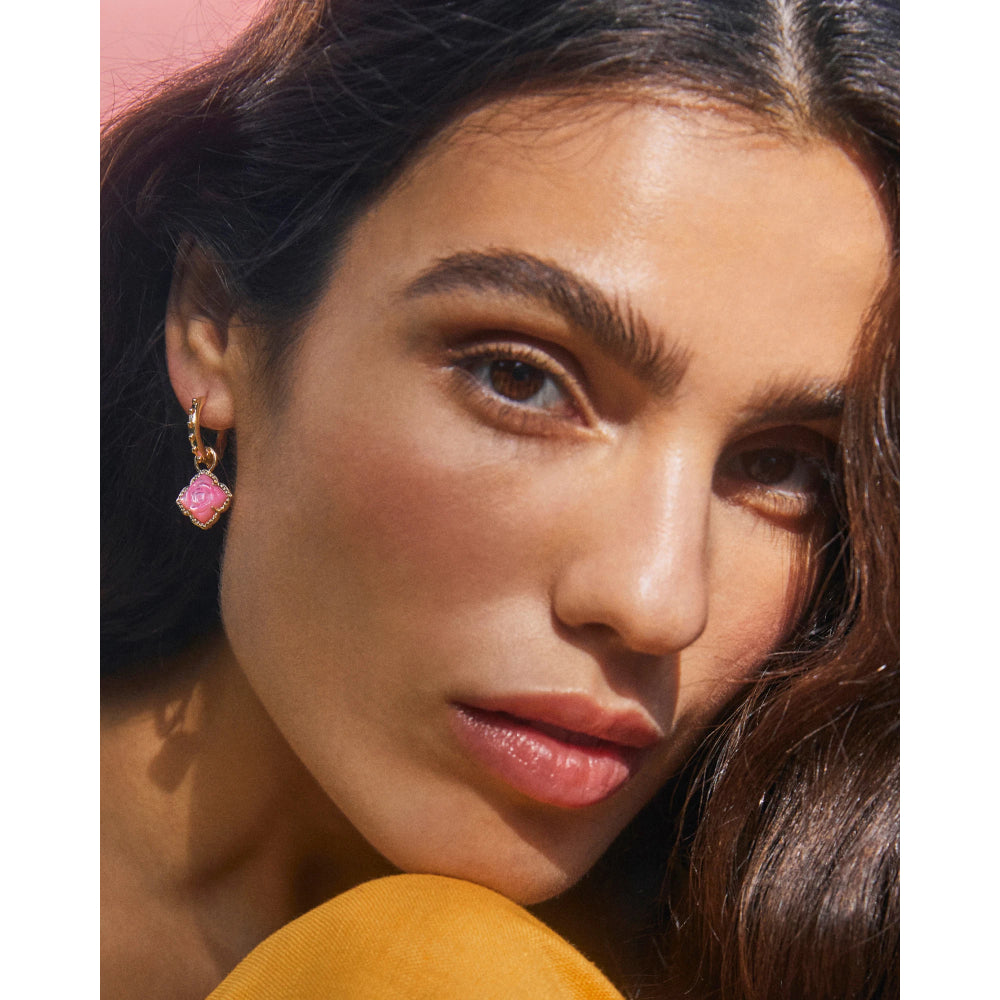 Kendra Scott Gold Mallory Rose Huggie Earrings