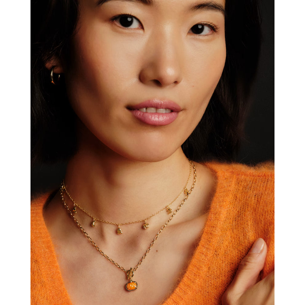 Kendra Scott Pumpkin Link and Chain Necklace