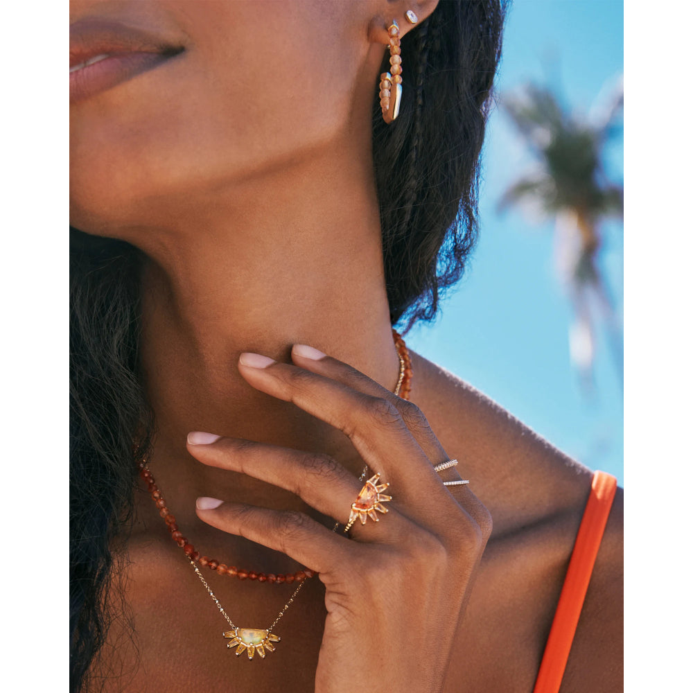 Kendra Scott Gold Samantha Sun Short Pendant Necklace