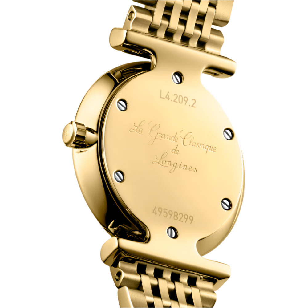 Longines La Grande Classique Gold Tone Watch with Diamonds