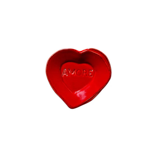 Vietri Red Heart Mini Amore Plate