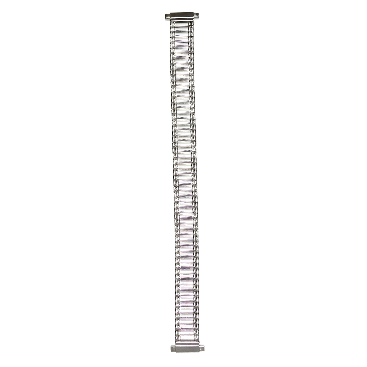 Stainless Steel Silver Tone Shiny Finish Expansion Watch Band - 11mm Width