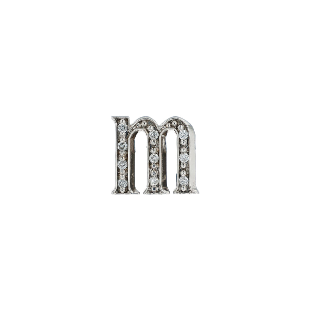 Alex Woo 14k Gold Diamond Letter 'm' Pendant - No Chain