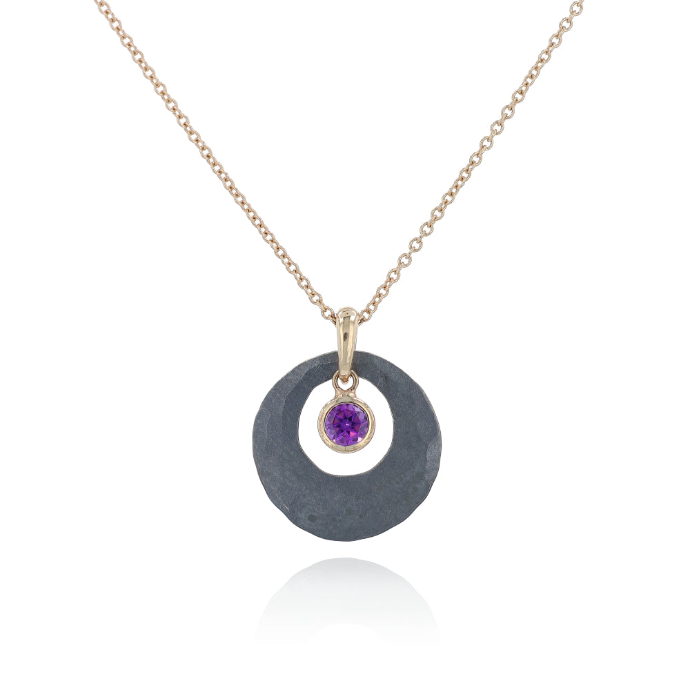 Toby Pomeroy Amethyst Lunar Glow Pendant Necklace