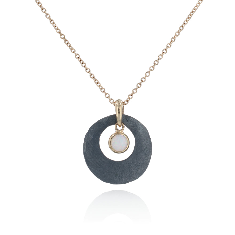 Toby Pomeroy Two-Tone Opal Lunar Glow Pendant Necklace