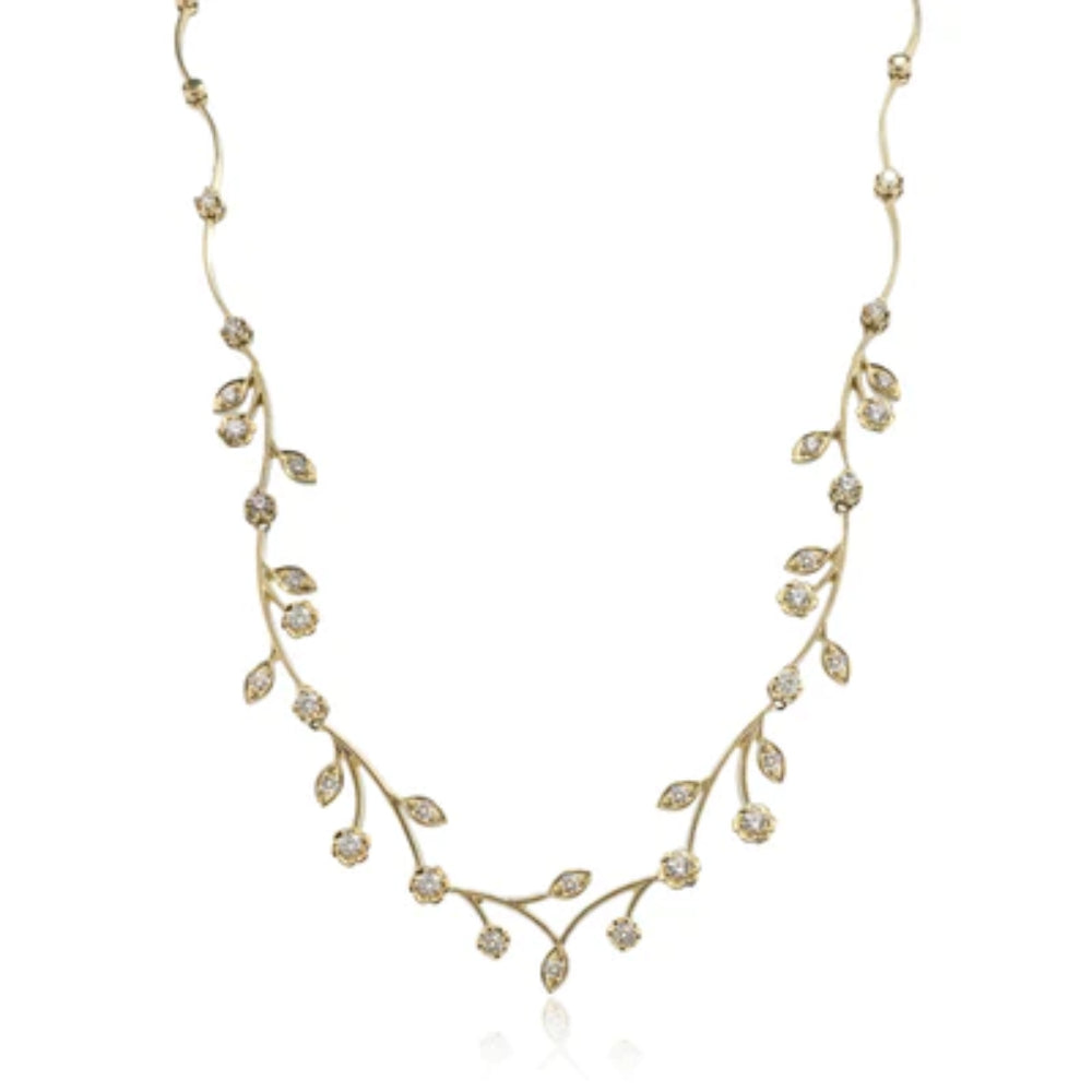 Simon G. 14k Gold Magnificent Garden Necklace with Diamonds