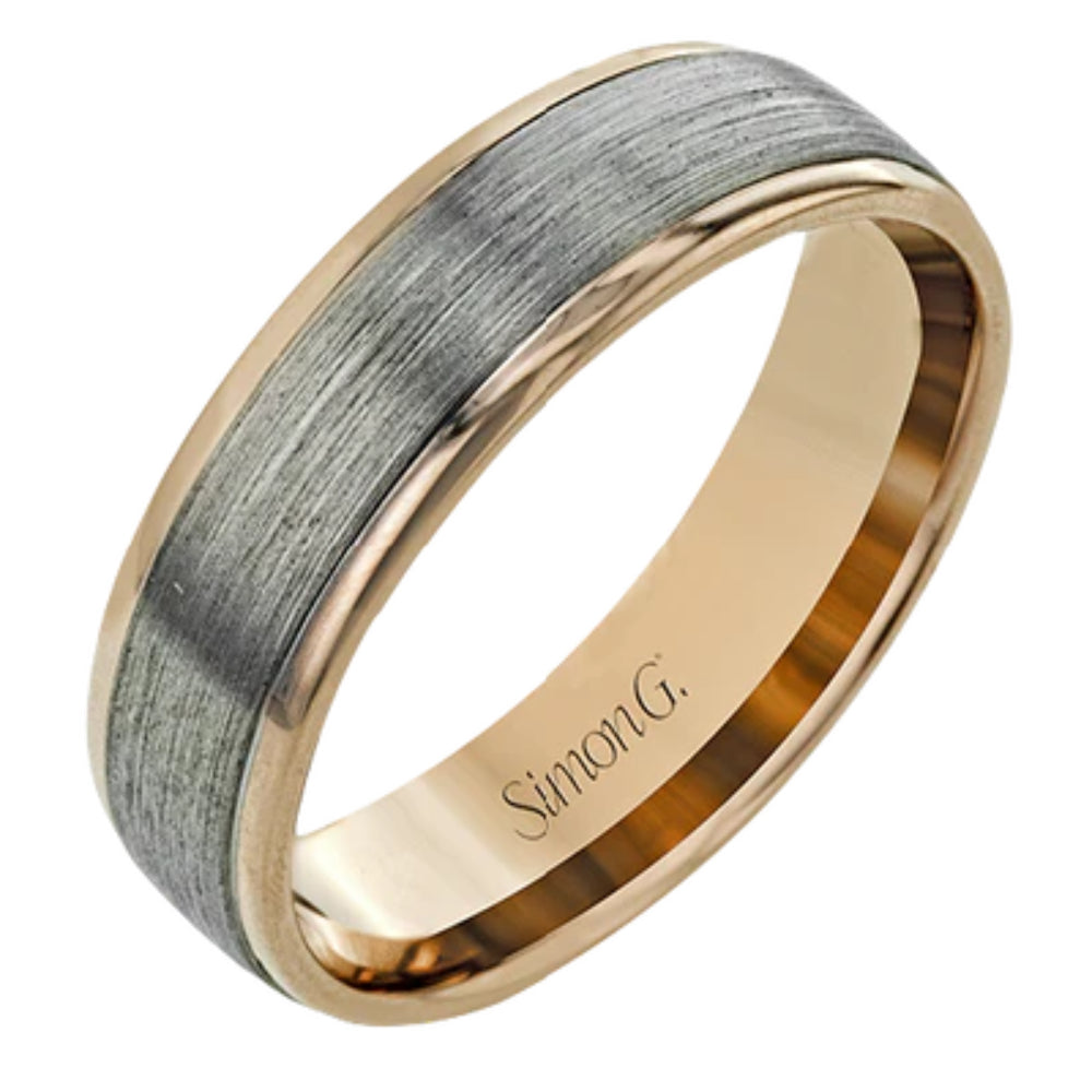 Simon G. 14k Men's Two-Tone Wedding Band