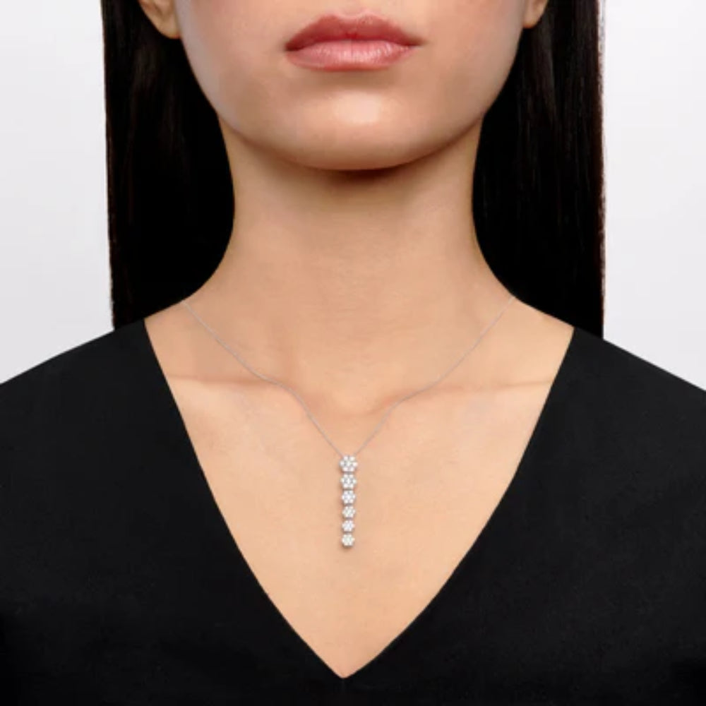Simon G. 18k Tiered Diamond Pendant Necklace