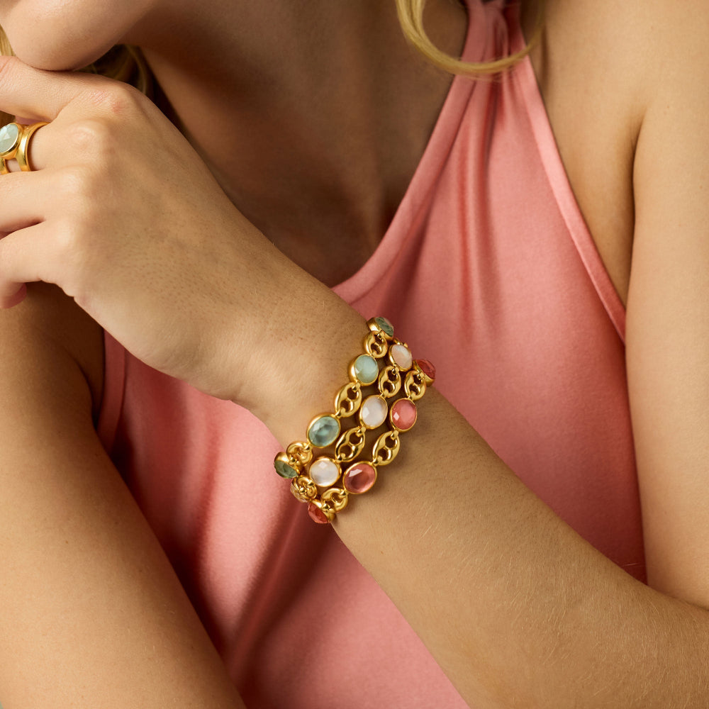 Julie Vos Laguna Stone Bracelet - Iridescent Clear Crystal