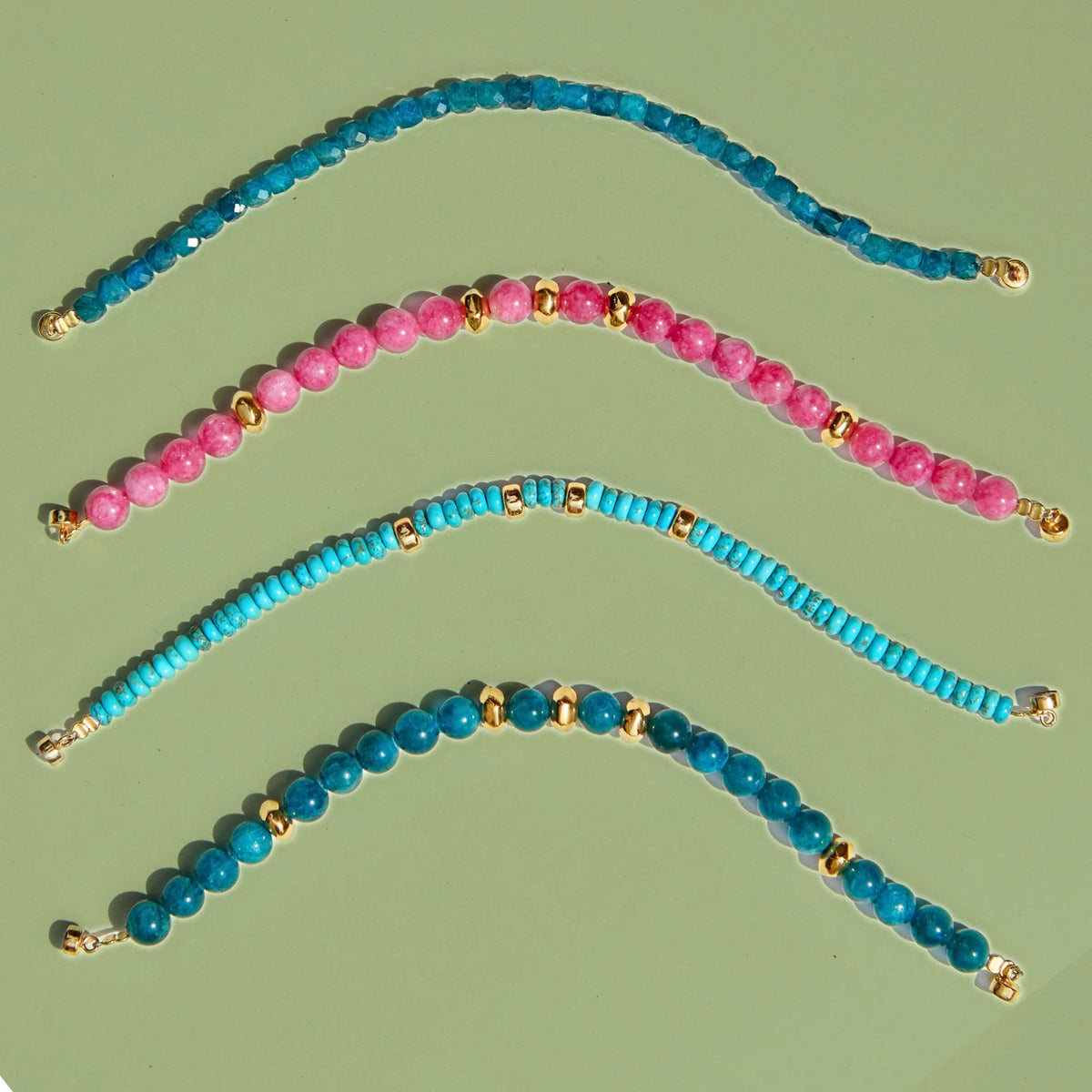 Anna Beck Cube Apatite Beaded Magnetic Bracelet
