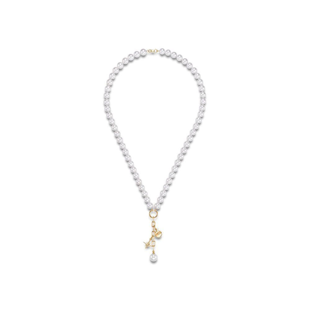 Mastoloni 14k Sun & Star Pearl Charm Necklace