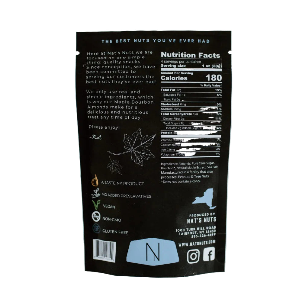 Nat's Nuts Maple Bourbon Almonds - 4oz