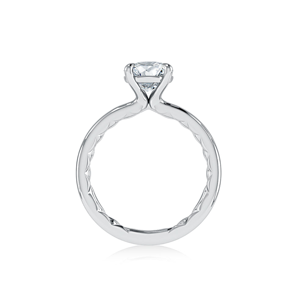 A. Jaffe 14k Gold Round Diamond Solitaire Engagement Ring